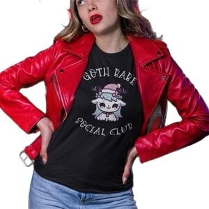 The Blind Medium | Goth Babe Social Club Black Xmas Goat Short Sleeve T